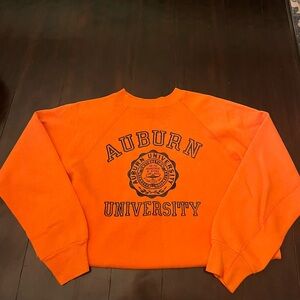 Vintage 1960s 70s Auburn University Orange Sweatshirt